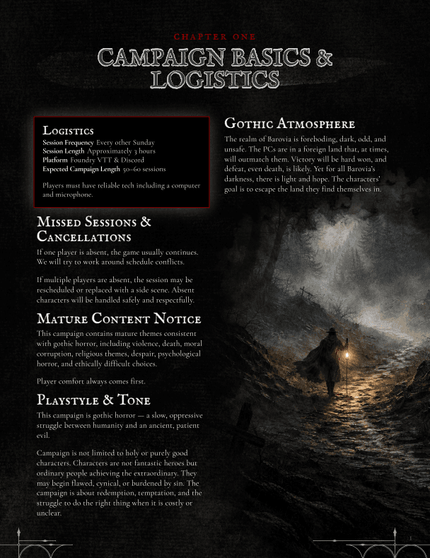 Curse of Strahd Supplement sample page